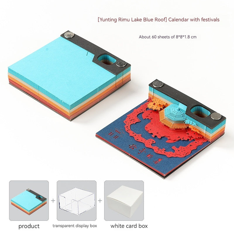 Low Price Calendar 2024 Notes Calendar Book Play Bad Creative 3d Three-Dimensional Paper Carving Earth Office Desk Surface Panel Ornaments