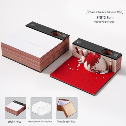 Low Price Calendar 2024 Notes Calendar Book Play Bad Creative 3d Three-Dimensional Paper Carving Earth Office Desk Surface Panel Ornaments