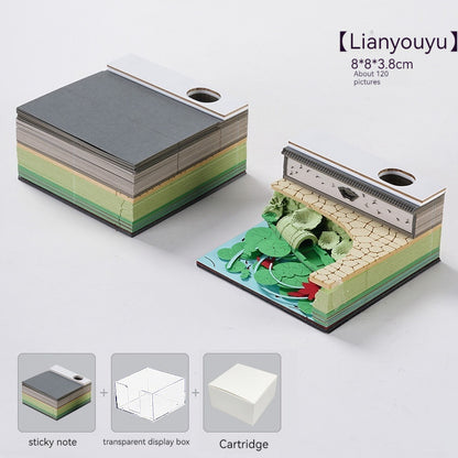 Low Price Calendar 2024 Notes Calendar Book Play Bad Creative 3d Three-Dimensional Paper Carving Earth Office Desk Surface Panel Ornaments