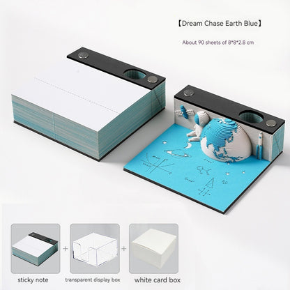 Low Price Calendar 2024 Notes Calendar Book Play Bad Creative 3d Three-Dimensional Paper Carving Earth Office Desk Surface Panel Ornaments