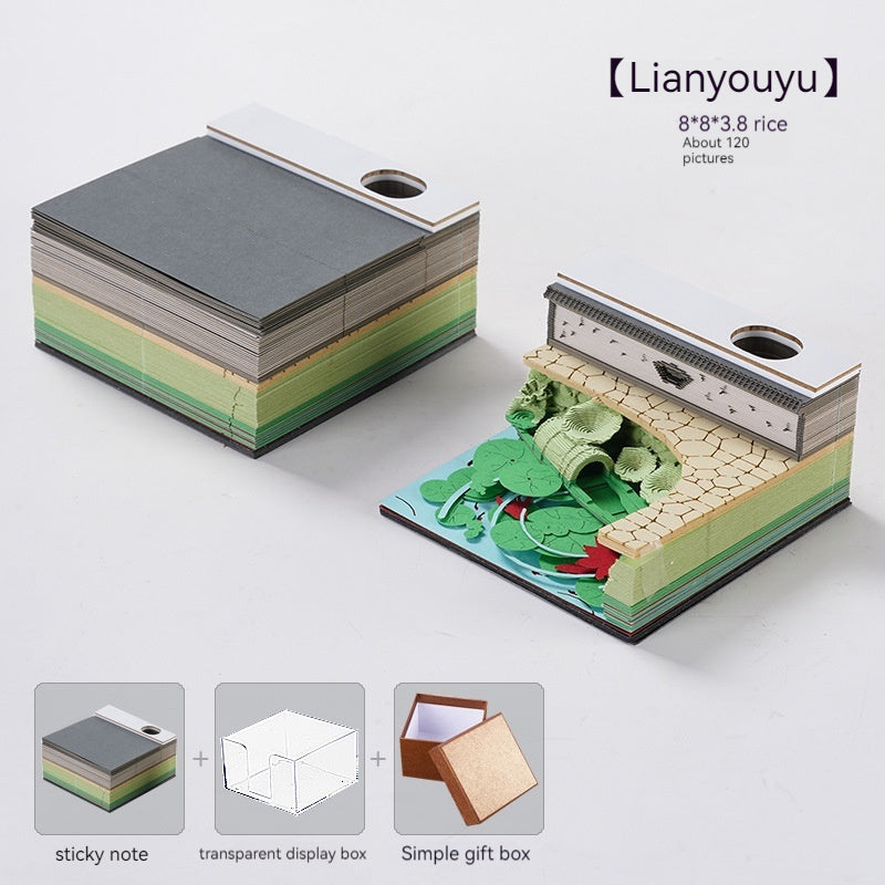 Low Price Calendar 2024 Notes Calendar Book Play Bad Creative 3d Three-Dimensional Paper Carving Earth Office Desk Surface Panel Ornaments