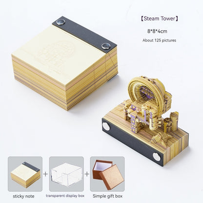 [Cultural Creation] Manufacturer. OK. Customized. 3d Sticky Notes Creative Three-Dimensional Paper Carving Qingshui Temple Sticky Notes Tiktok