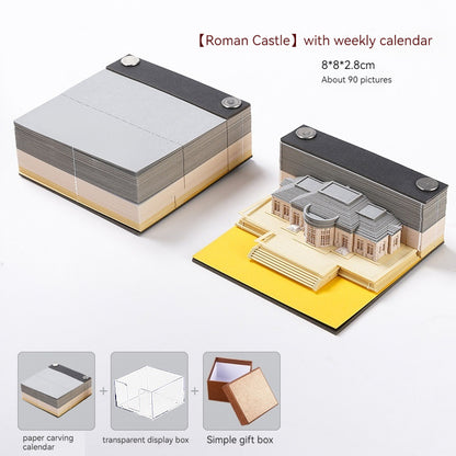 Low Price Calendar 2024 Notes Calendar Book Play Bad Creative 3d Three-Dimensional Paper Carving Earth Office Desk Surface Panel Ornaments