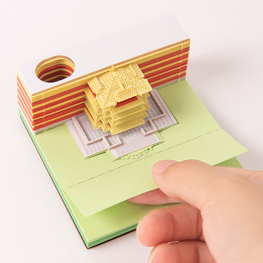 Classic/Sample/Customizable/3d 3d Sticky Notes Sticky Notes Tiktok Red Creative Paper Carving Crafts