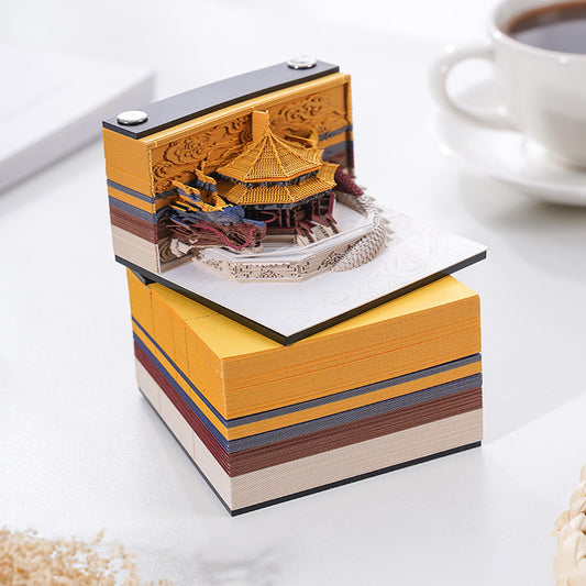 Huatang Xiangrui Shengjing Royal Palace 3d Stereo Sticky Notes Note Paper Carved Art Creative Building Notepad