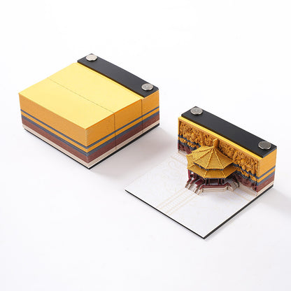 Huatang Xiangrui Shengjing Royal Palace 3d Stereo Sticky Notes Note Paper Carved Art Creative Building Notepad